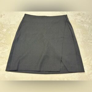 Elegant Black Women's Skirt with Front Slit